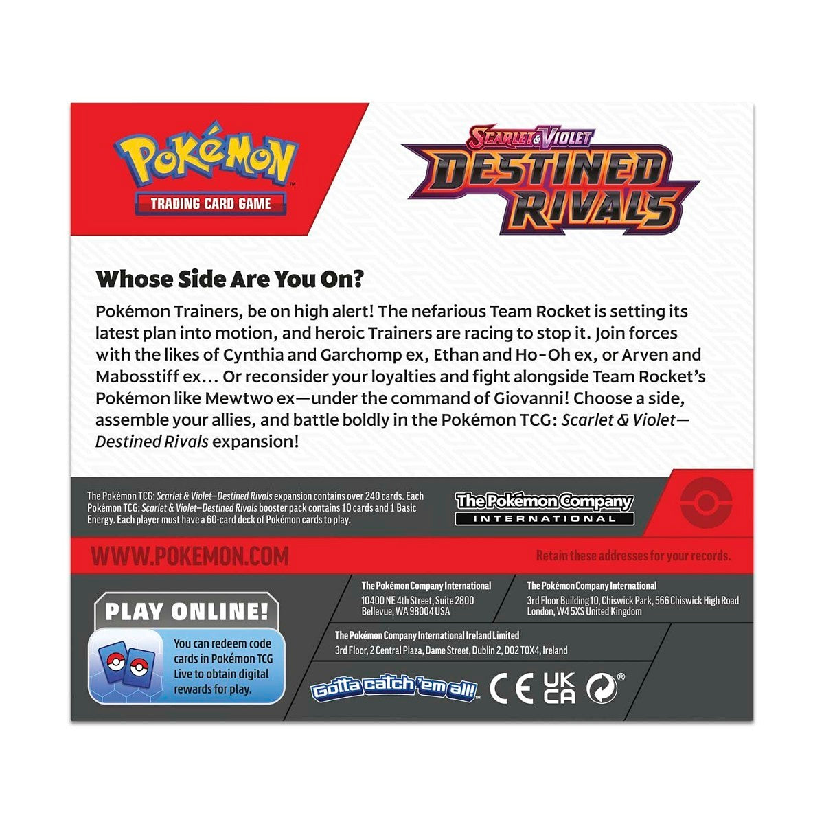 (Release: 05/30) Pokémon TCG: SV10 Destined Rivals Booster Box