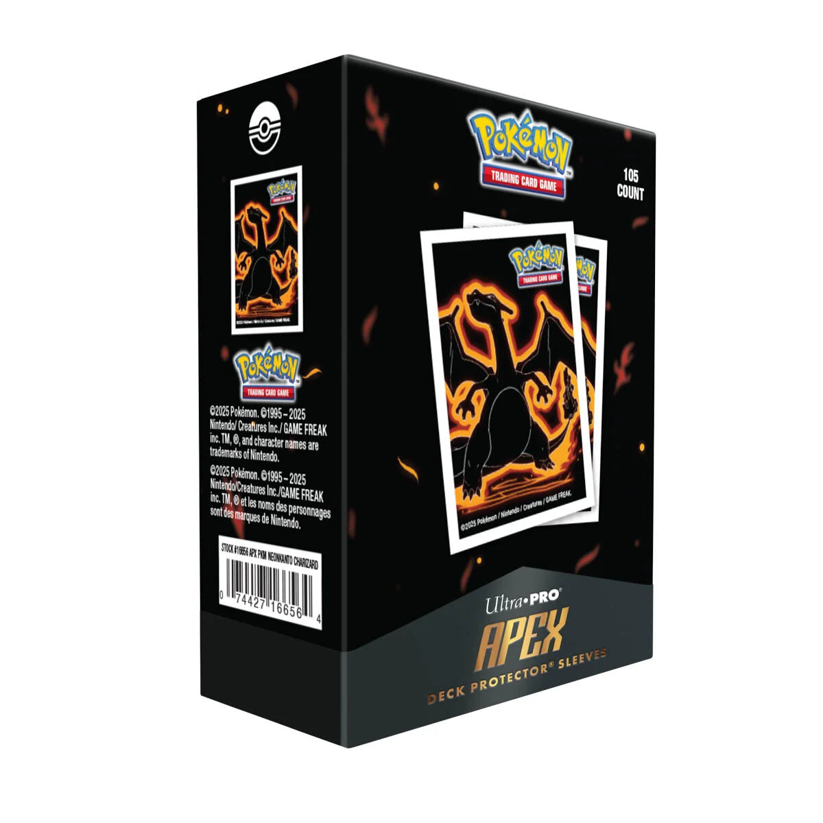 Neon Kanto: Charizard 105ct APEX Deck Protector Sleeves