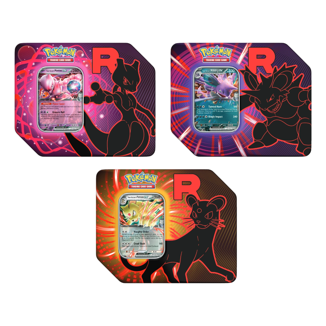 (Release: 09/05) Pokémon TCG: Team Rocket Tin (Styles Vary)
