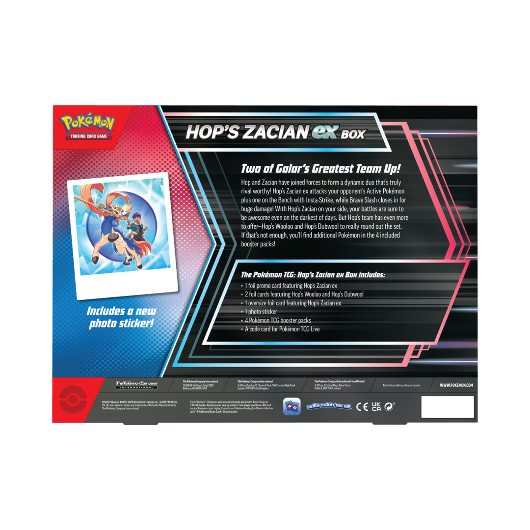 Pokémon TCG: Hop's Zacian ex Box