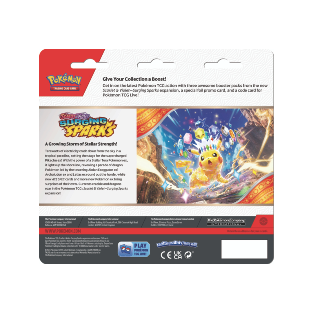 Pokémon Surging Sparks 3-Booster Blister